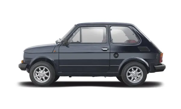 Fiat 127 Oldtimer Seitenansicht Isoliert Auf Weißem Hintergrund lizenzfreie Stockbilder
