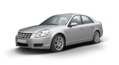 Lexus LS500h Hibrit araba, beyaz arkaplanda izole edilmiş yan görünüm