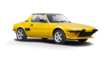 Fiat X1 / 9 klasik spor araba beyaz arka planda izole