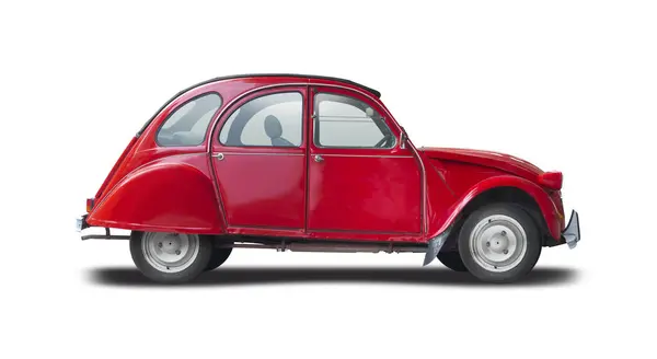Citroen 2Cv Classic Car Side View Isolated White Background — Stock Photo, Image