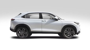 Toyota Proace otobüs yan görünümü beyaz arkaplan üzerinde izole