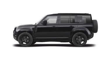 İniş Aracı Koruyucu SUV yan görünümü beyaz arkaplanda izole edildi