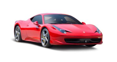 Ferrari 458 süper araba izole edildi. PNG