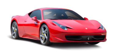 Ferrari 458 süper araba izole edildi. PNG