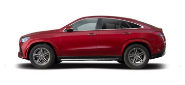 Mercedes-Benz GLE AMG SUV arabası, beyaz arka planda izole edilmiş yan görüş