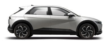 Hyundai Ioniq 5 elektrikli araba yan görüntüsü şeffaf arkaplanda izole edildi. PNG