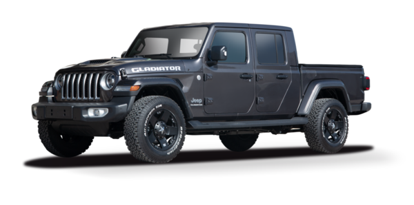 Jeep Gladyatör kamyoneti şeffaf arka planda izole edildi. PNG