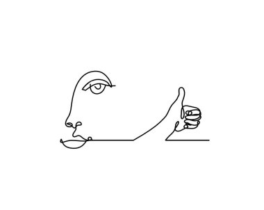 Kadın silueti yüzü ve eli beyaz üzerine resim çiziyor.