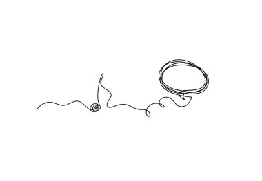 Beyaz arkaplanda sürekli çizgiler olarak yorumlanan tüm notayı özetle