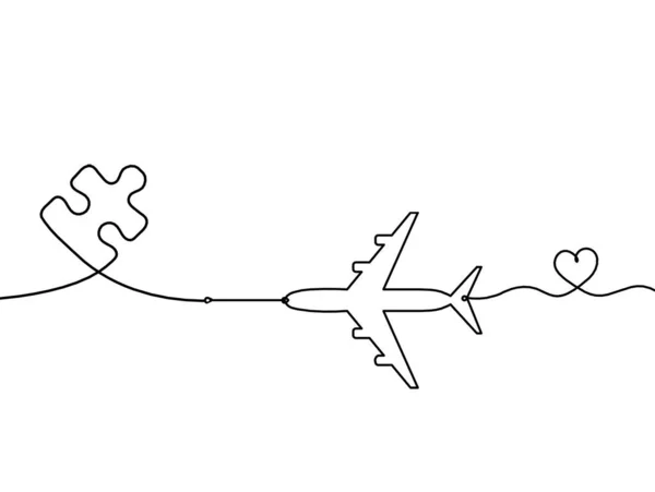 概要白地に線画として平面を描いたジグソーパズル — ストックベクタ