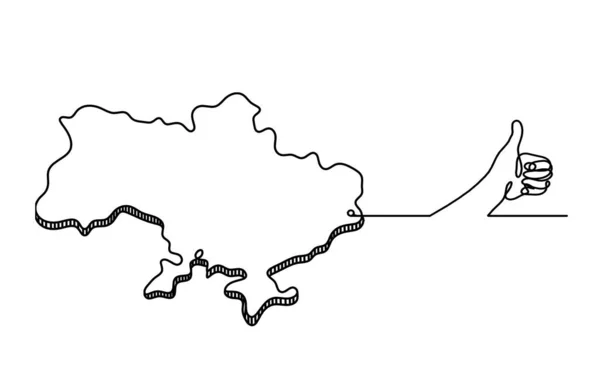 Beyaz Arkaplanda Çizimi Olan Ukrayna Haritası — Stok Vektör
