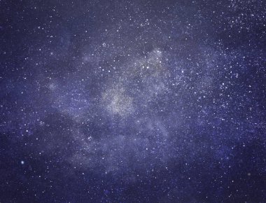 Arka planda yıldızlar olan gece gökyüzü. Evren