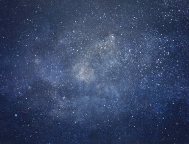 Arka planda yıldızlar olan gece gökyüzü. Evren