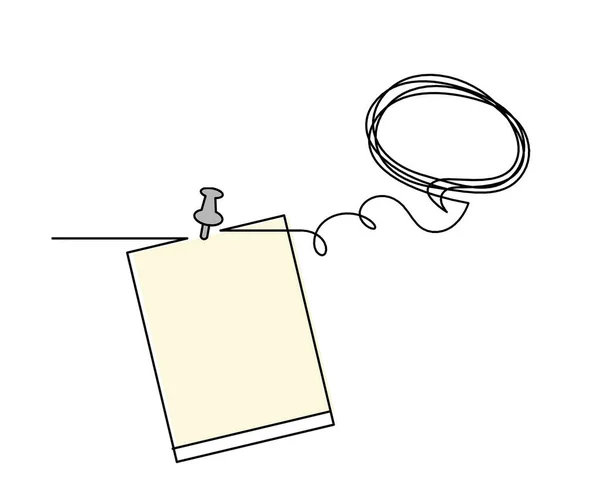 Abstract Color Paper Paper Clip Comment Line Drawing White Background — Fotografia de Stock