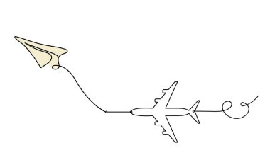 Arkaplan olarak beyaz üzerine çizgi çizen düzlemli soyut renkli kağıt düzlem