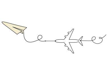 Arkaplan olarak beyaz üzerine çizgi çizen düzlemli soyut renkli kağıt düzlem