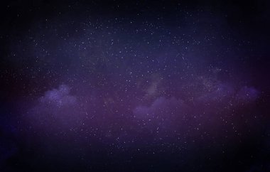 Night sky with stars and clouds as background. Universe 