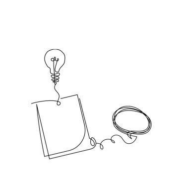 Kağıt ataçlı soyut kağıt ve arkaplan olarak beyaz üzerine çizgi çizimi olarak yorum