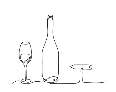 Beyaz arka planda yönlü bir şişe şampanya ya da şarap.