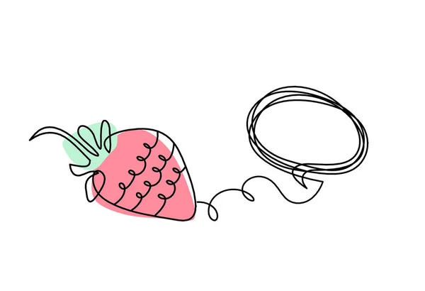 배경에 딸기와 의견의 라인을 그리기 — 스톡 사진