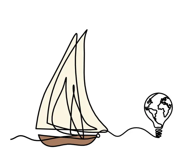 浅色船用灯泡作白底画线 图库图片