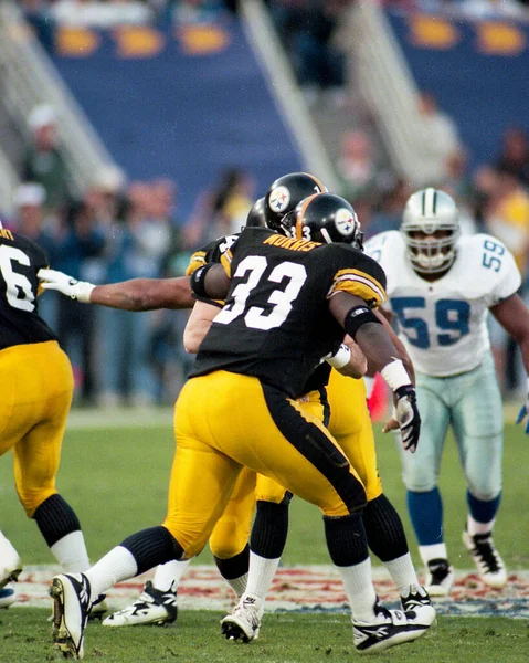 Corredor Pittsburgh Steelers Bam Morris Lleva Pelota Contra Los Dallas — Foto de Stock