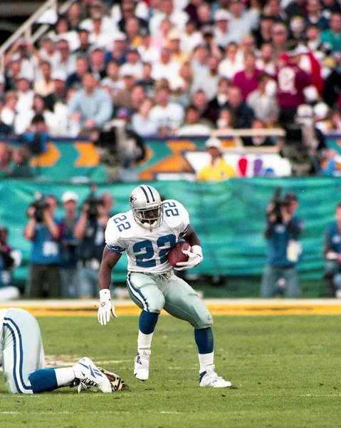 Dallas Cowboys Running Back Emmitt Smith Action Super Bowl Xxx — Stock Photo, Image