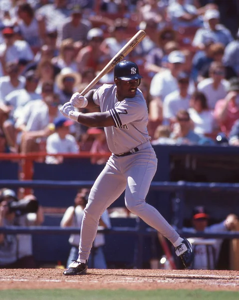 New York Yankees Designated Hitter Ruben Sierra Mlb Action 1990S — Stock Photo, Image
