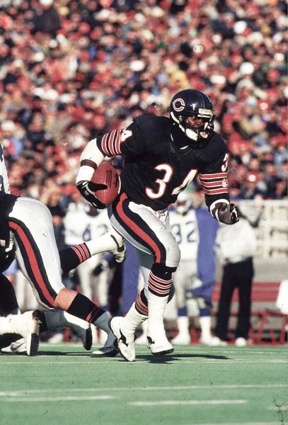 Chicago Bears Legend Walter Payton Nfl Action 1980 Talet Stockbild