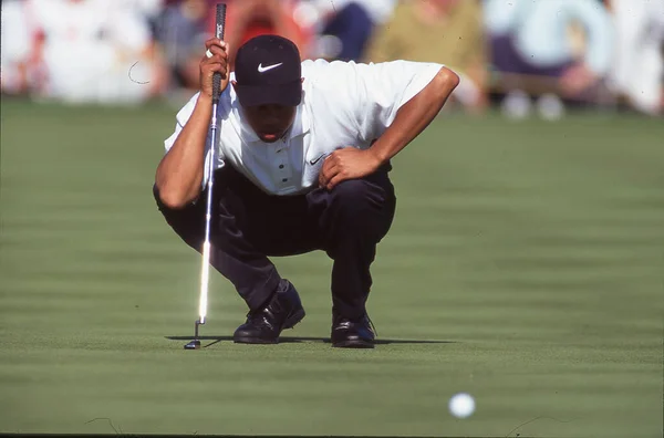 Tiger Woods Rywalizują 1997 Mercedes Benz Open Costa — Zdjęcie stockowe