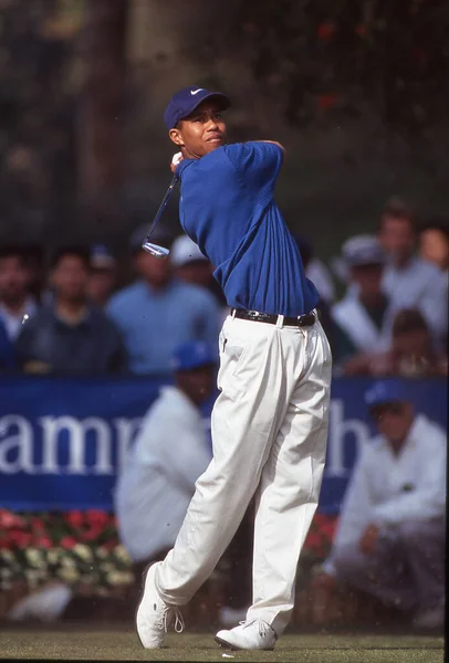 Tiger Woods Compitiendo Mercedes Benz Open 1997 Costa — Foto de Stock