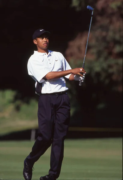 Tiger Woods Versenyez 1997 Mercedes Benz Open Costa — Stock Fotó