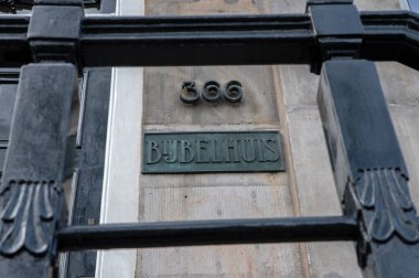 Billboard Bijbelhuis Building At Amsterdam The Netherlands 8-2-2022