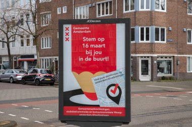 Amsterdam 'da 16 Mart' ta ilan panosu oylaması 12-3-2022