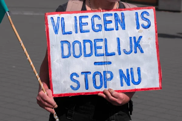 빌보드 플라잉킬 Demonstration Rebellion Extinction Schiphol Airport 네덜란드 2022 — 스톡 사진