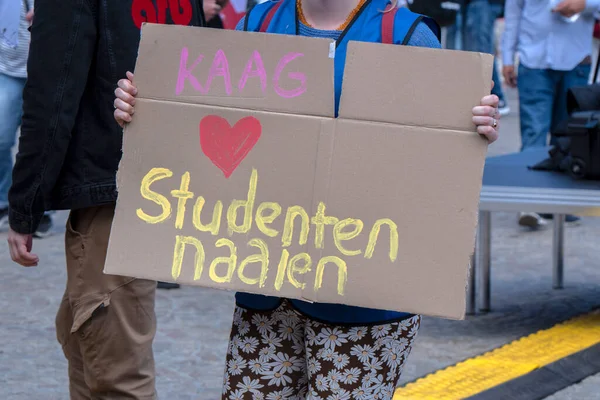 Billboard Kaag Student Loves Studenten Naai Στο Άμστερνταμ Της Ολλανδίας — Φωτογραφία Αρχείου