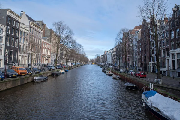 stock image Bridge Between Oude Leliestraat Street And Leliegracht Street At Amsterdam The Netherlands 8-2-2022