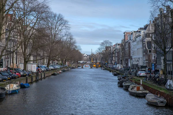 Ponte Tra Oude Leliestraat Street Leliegracht Street Amsterdam Paesi Bassi — Foto Stock