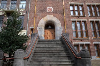 De Burcht Van Berlage Binası Amsterdam. Hollanda 30-3-2022.