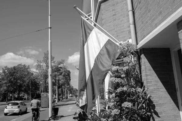 Close Flags Half Pole Amsterdam Netherlands 2020 — Stock Photo, Image