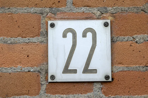 Închideți Casa Numărul Amsterdam Olanda 2022 — Fotografie, imagine de stoc
