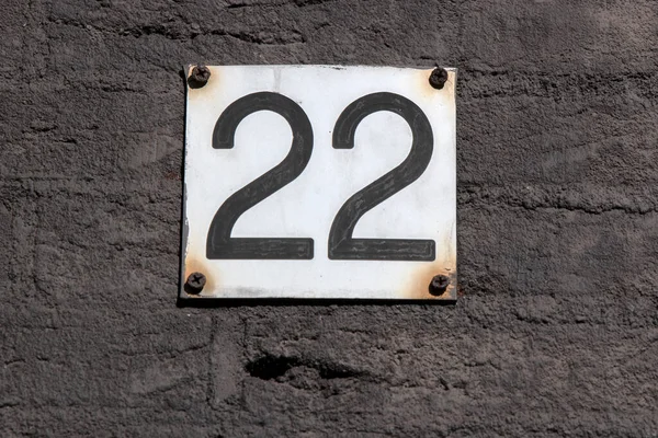 Close House Number Amsterdam Netherlands 2022 — Stock Photo, Image