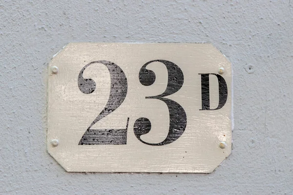 Close House Number 23D Amsterdam Netherlands 2022 — Stock Photo, Image