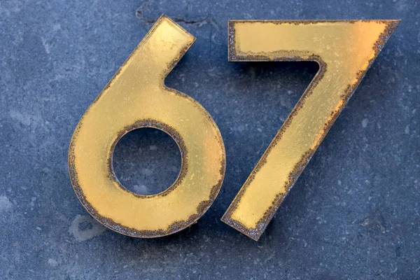 アムステルダムの家番号67を閉じる オランダ14 2022 — ストック写真