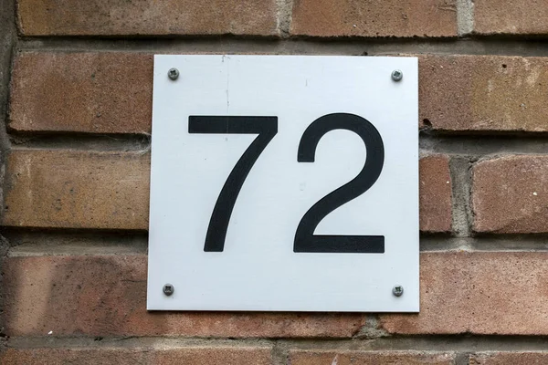 Close House Number Amsterdam Pays Bas 2022 — Photo