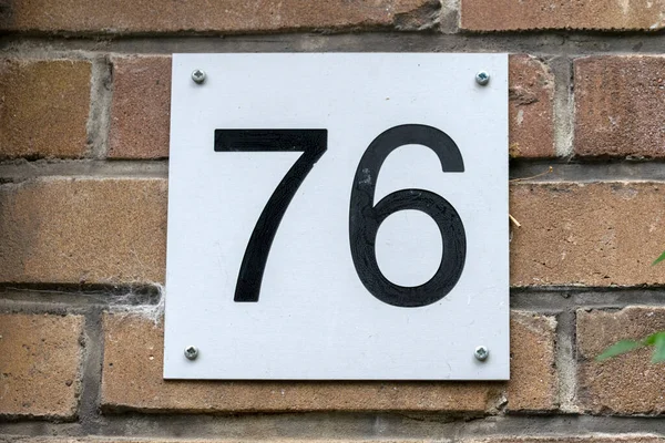 アムステルダムの家の番号76を閉じる オランダ15 2022 — ストック写真