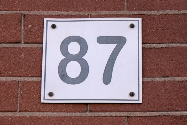 アムステルダムの家番号87を閉じる オランダ23 2022 — ストック写真