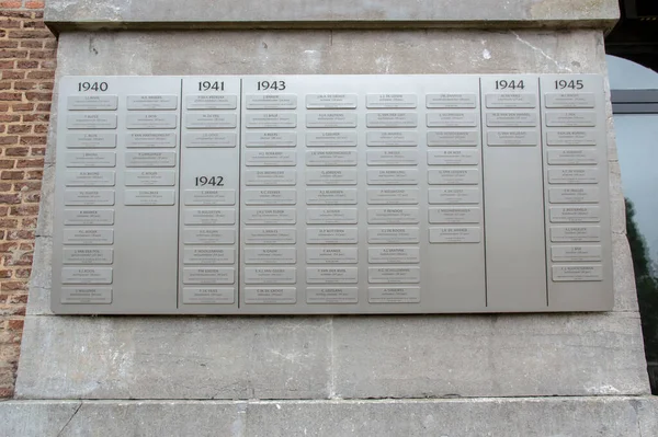 Close Memorial Plate World War Two Den Helder Netherlands 2019 — Stock Photo, Image