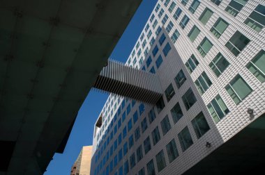 Amsterdam 'daki Paleis Van Justitie Köprüsünü Kapatın Hollanda 17-3-2022