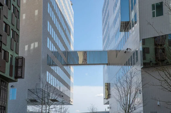 在荷兰阿姆斯特丹关闭Paleis Van Justitie的溢流桥和Openbaar Ministerie大楼17 2022 — 图库照片